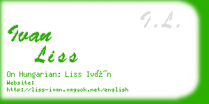 ivan liss business card